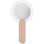 Cosmetic Club Espejo de Bolsillo LED Recargable USB para Cosmético, Portátil y Plegable