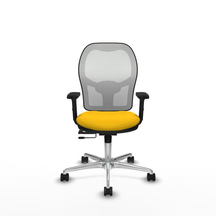 PIQUERAS Y CRESPO Silla de oficina Jorquera con mecanismo Sincro/Traslack, Amarillo y Blanco PIQUERAS Y CRESPO Silla de oficina Jorquera con mecanismo Sincro/Traslack, Amarillo y Blanco