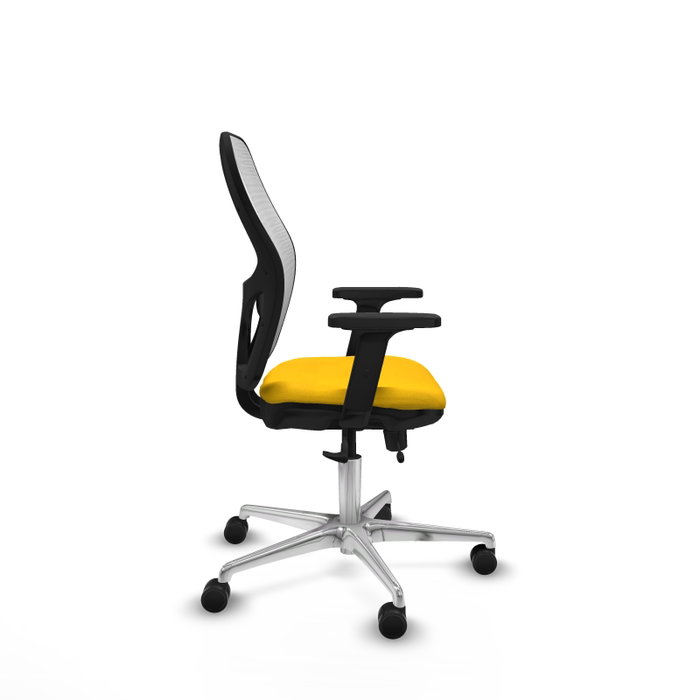 PIQUERAS Y CRESPO Silla de oficina Jorquera con mecanismo Sincro/Traslack, Amarillo y Blanco PIQUERAS Y CRESPO Silla de oficina Jorquera con mecanismo Sincro/Traslack, Amarillo y Blanco