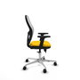 PIQUERAS Y CRESPO Silla de oficina Jorquera con mecanismo Sincro/Traslack, Amarillo y Blanco