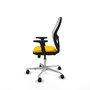 PIQUERAS Y CRESPO Silla de oficina Jorquera con mecanismo Sincro/Traslack, Amarillo y Blanco