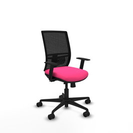 PIQUERAS Y CRESPO Silla de oficina Yunquera Rosa y Negro