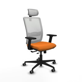 PIQUERAS Y CRESPO Silla de oficina Haches Naranja y Blanco