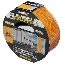 TARGET Cinta Adhesiva Reflectante Amarilla de PMMA, 25m