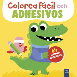 Colorea fácil con adhesivos. Cocodrilo, YOYO - YOYO