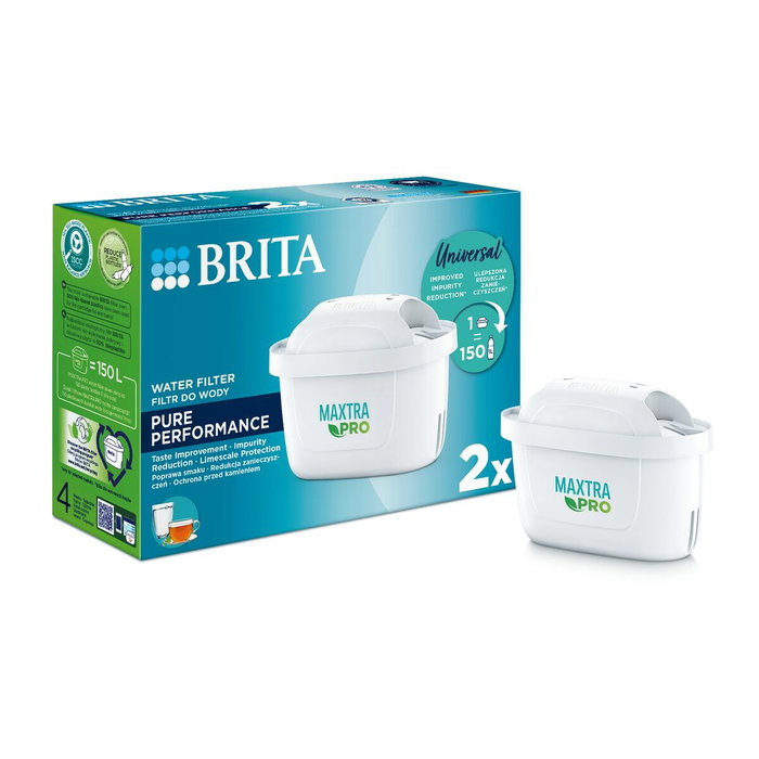 Brita Maxtra+ Pro Pure Water Filter, 2 unidades, Blanco