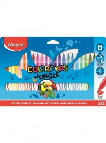 Maped Color'Peps Jungle 2.0 Estuche de 24 Rotuladores Surtidos