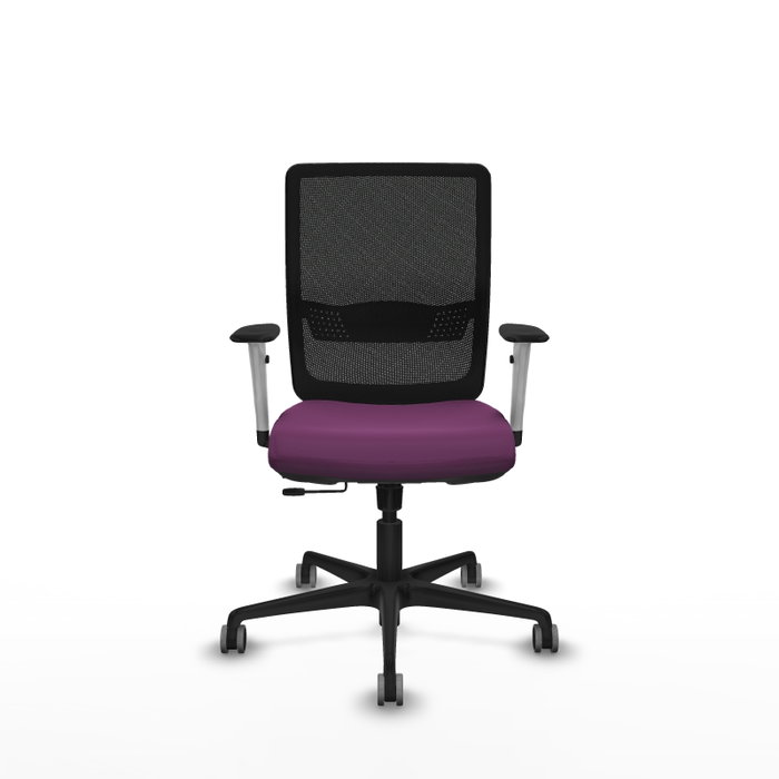 PIQUERAS Y CRESPO Silla de oficina Haches Morada con Malla Negra
