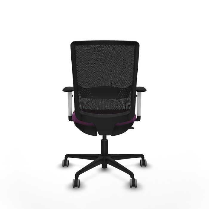 PIQUERAS Y CRESPO Silla de oficina Haches Morada con Malla Negra