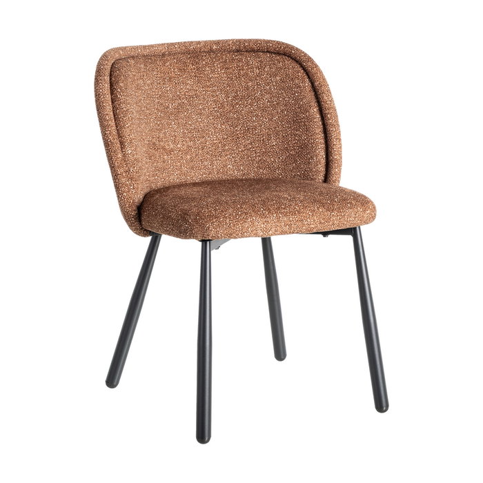 Silla Jaspeado Ocre Tejido-Metal 56 X 56 X 78 cm (Set de 2)