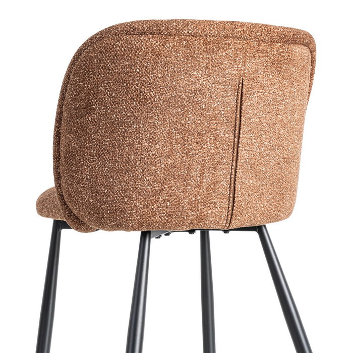 Silla Jaspeado Ocre Tejido-Metal 56 X 56 X 78 cm (Set de 2)