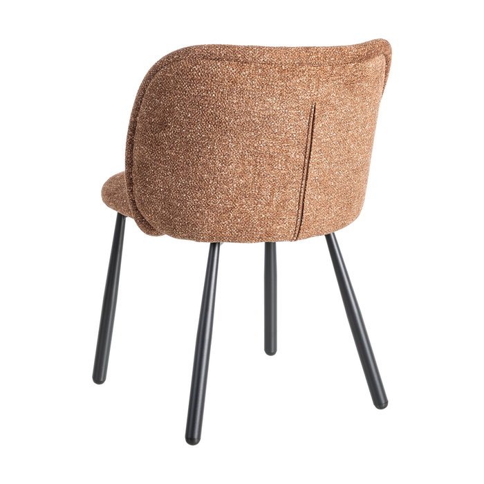 Silla Jaspeado Ocre Tejido-Metal 56 X 56 X 78 cm (Set de 2)