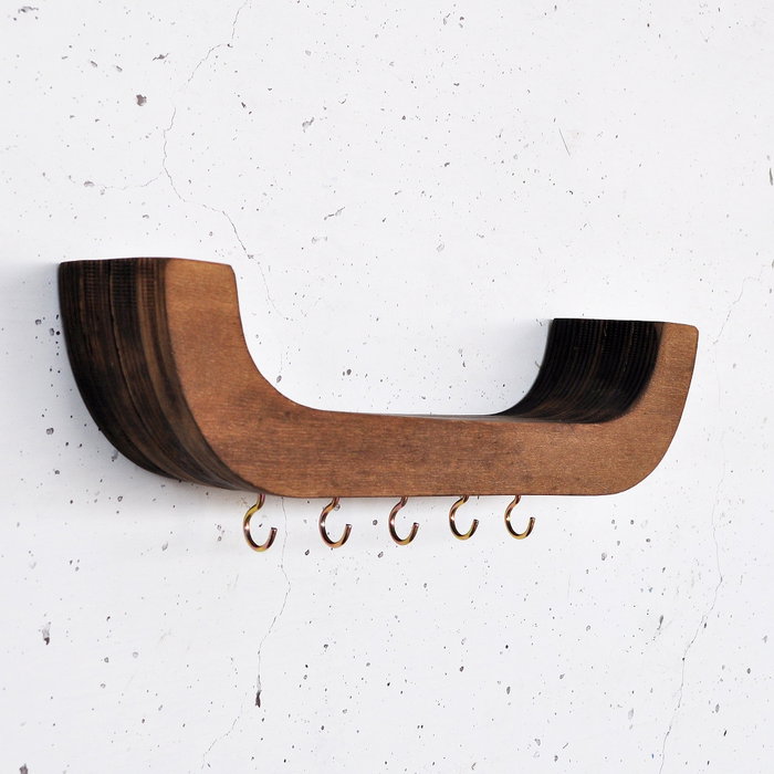 Hanah Home Estantería de Pared Raf289 Madera Contrachapado Decorativa 33x11x7 cm