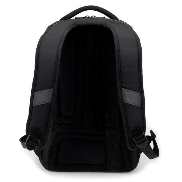 Targus Mochila Citygear para Portátil hasta 14 Pulgadas, Negra con Gris, 6 Secciones, Correa para Trolley, 45x33x17 cm, Modelo para Profesionales Urbanos