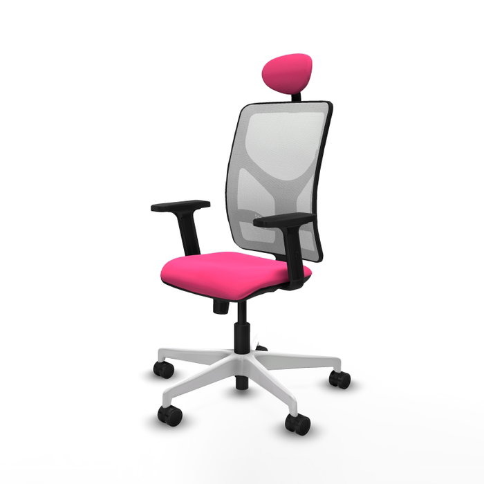 PIQUERAS Y CRESPO Silla de oficina Motilla Rosa con mecanismo Sincro