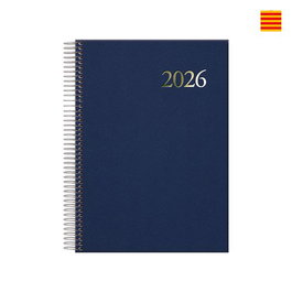 DOHE Agenda Anual Catalan Segovia Espiral Tapa Extra 140x200 Blau