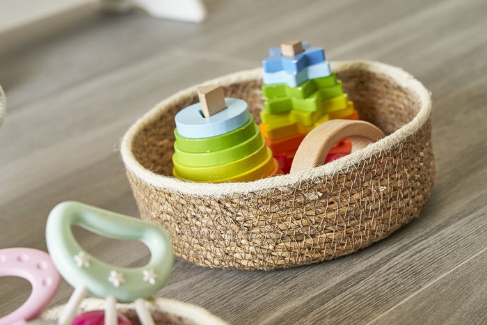 Privilege - Set de 3 Cestas de Mimbre Rojo para Almacenaje, Diámetros 20 cm / 23 cm / 26 cm (4 Cajas)