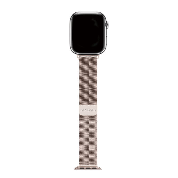 Decoded Correa Milanaise Traction para Apple Watch 44/45/46/49mm Oro mate