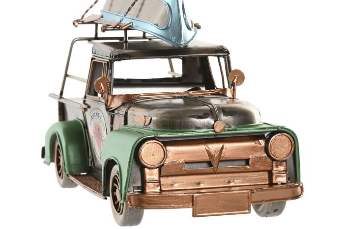 DKD Home Decor Vehículo de Decoración Metal Camioneta Plateado y Verde DKD Home Decor Vehículo de Decoración Metal Camioneta Plateado y Verde