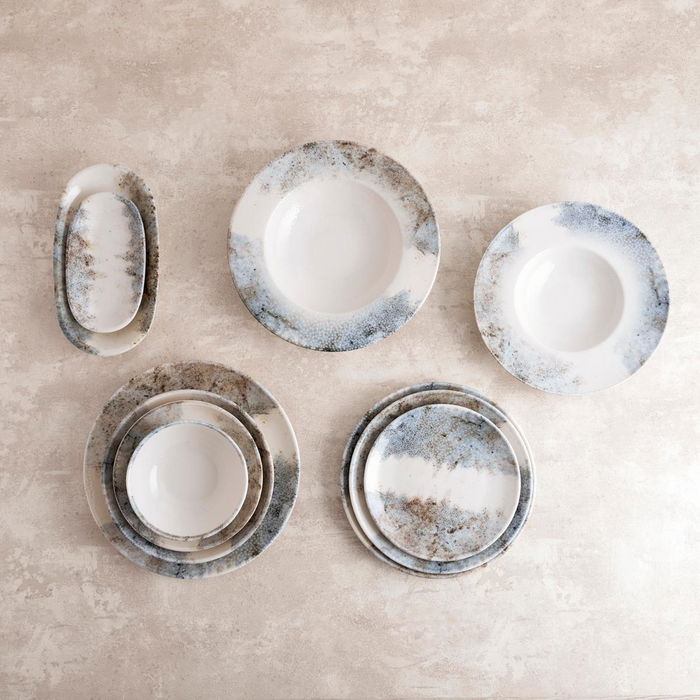 Plato Risotto Porcelana Polaris Hydrozero Bidasoa 26 cm (6 Unidades)