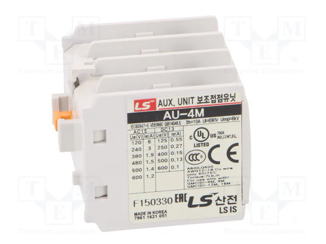 LS ELECTRIC Contactores Auxiliares AU-4M 3A1B