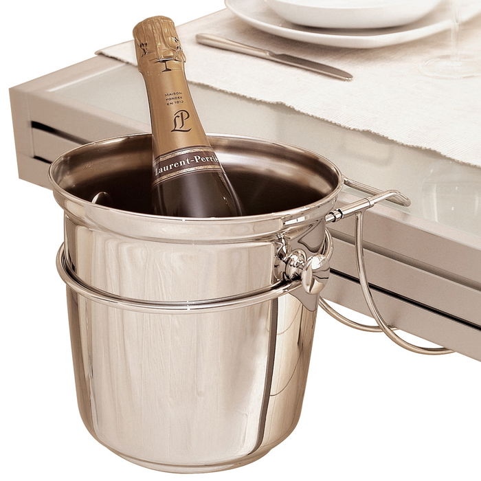 1946 Soporte Mesa Cava Acero Inoxidable 18/10 Libera Espacio Mantiene Frío D.20cm L.50cm