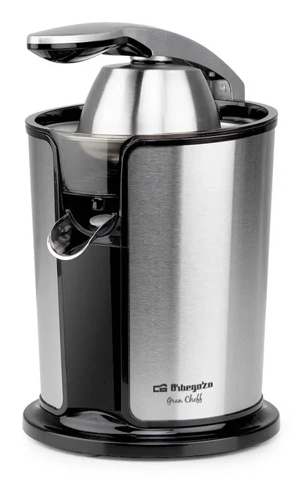 Orbegozo EP 4300 Exprimidor de Cítricos Eléctrico 1100W Automático con Cuerpo de Acero Inoxidable y Sistema Antigoteo - Negro