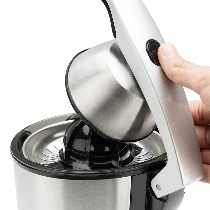 Orbegozo EP 4300 Exprimidor de Cítricos Eléctrico 1100W Automático con Cuerpo de Acero Inoxidable y Sistema Antigoteo - Negro