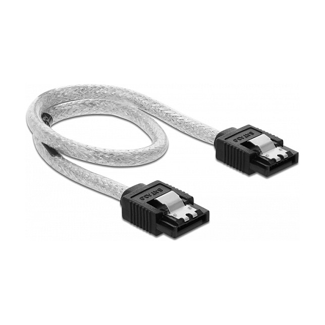 DeLOCK 85341 Cable SATA de 30 cm, 6 Gb/s, Negro/Transparente DeLOCK 85341 Cable SATA de 30 cm, 6 Gb/s, Negro/Transparente