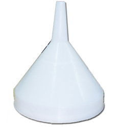 Embudo de plástico blanco de 22 cm, 3,5 litros