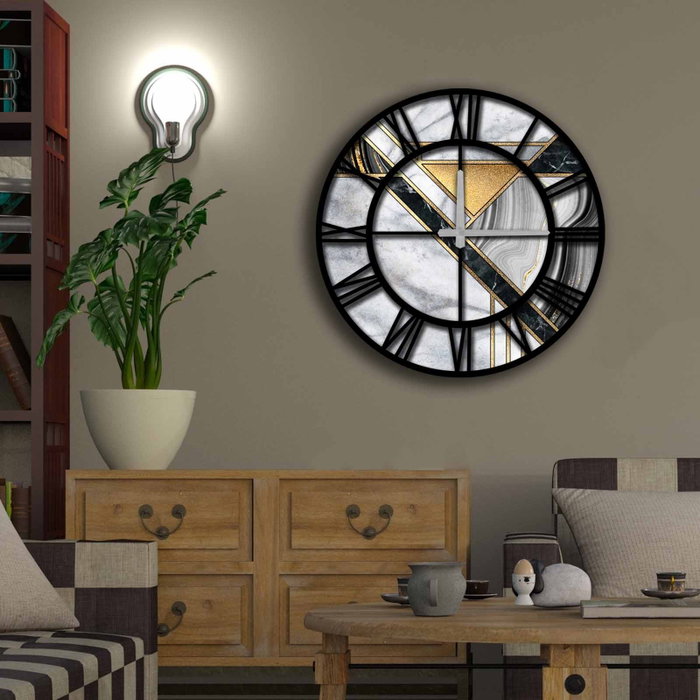 Wallity Reloj Decorativo 5050MS-058 de MDF 5mm de Grosor Diámetro 50 cm