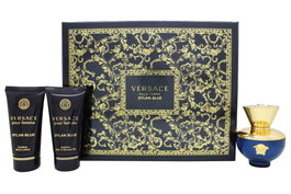 Versace Pour Femme Dylan Blue Gift Set 50ml EDP + 50ml Body Lotion + 50ml Shower Gel