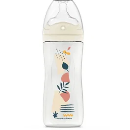 Dodie Biberón anticólicos DOD1702938633447 - 330 ml - Tetina multiperforada Biomimicry - Flow 3 - Para +6 meses - Rosa
