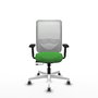 PIQUERAS Y CRESPO Silla de oficina Zulema con mecanismo Sincro/Traslack, Verde y Blanco