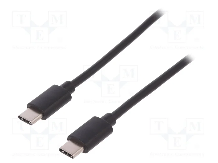 Digitus Cable USB Type-C a Type-C de 1,8 m, Negro, 3A, 480 Mbps