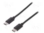 Digitus Cable USB Type-C a Type-C de 1,8 m, Negro, 3A, 480 Mbps