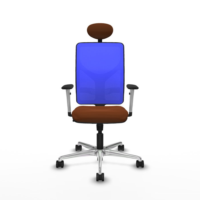 PIQUERAS Y CRESPO Silla de oficina Motilla con mecanismo Sincro, Azul y Marrón