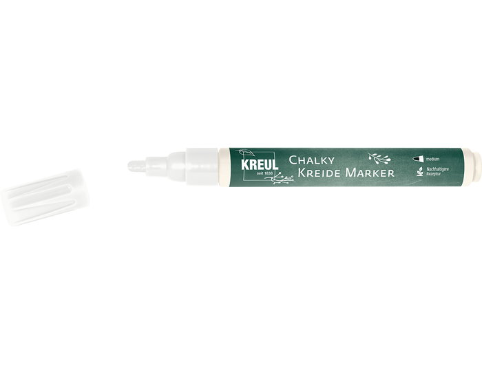 Kreul CHALKY CHALK Rotulador de tiza blanco nieve punta bala 2-3mm Kreul CHALKY CHALK Rotulador de tiza blanco nieve punta bala 2-3mm