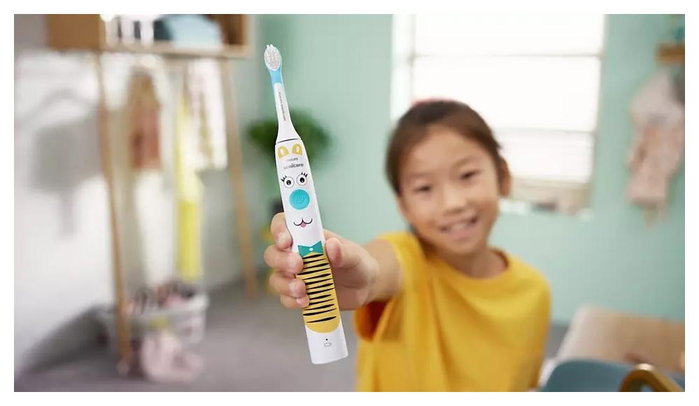 Philips Sonicare For Kids HX3601/01 Design a Pet Edition Azul y Blanco Philips Sonicare For Kids HX3601/01 Design a Pet Edition Azul y Blanco