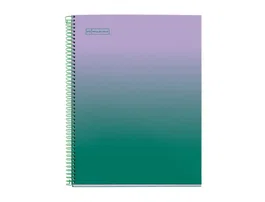 Miquelrius Cuaderno Espiral Gradient A4 80 Hojas Cuadriculado Lavanda y Verde