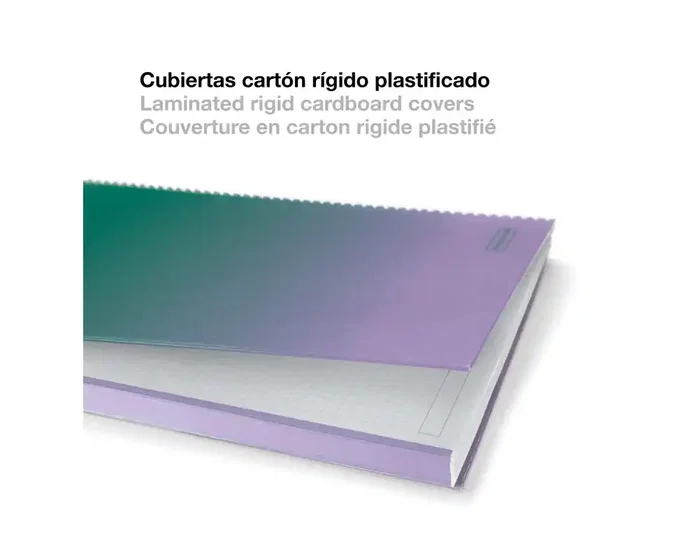Miquelrius Cuaderno Espiral Gradient A4 80 Hojas Cuadriculado Lavanda y Verde