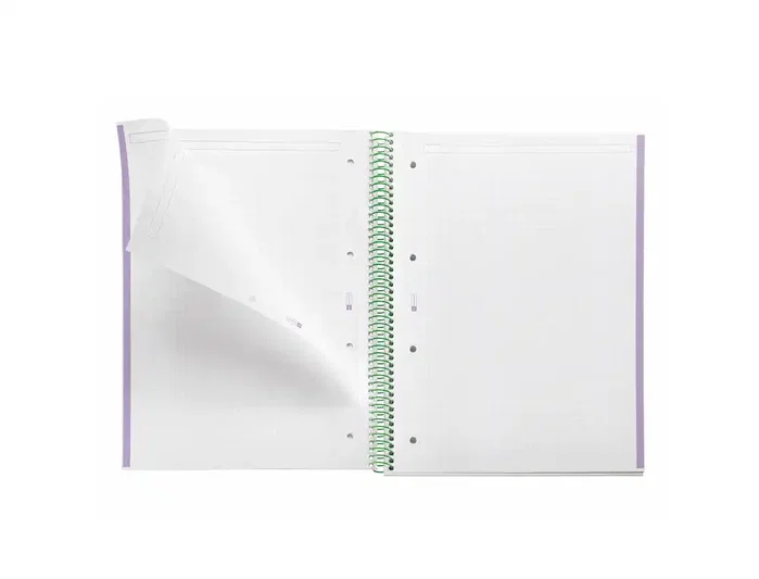 Miquelrius Cuaderno Espiral Gradient A4 80 Hojas Cuadriculado Lavanda y Verde