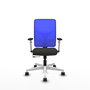 PIQUERAS Y CRESPO Silla de oficina Motilla con mecanismo Sincro/Traslack, Azul y Negro