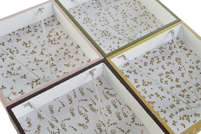 DKD Home Decor Servilletero Spices 2023 Verde Mostaza 18 x 4 x 18 cm (4 Unidades)