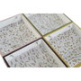 DKD Home Decor Surtido de 4 Servilleteros de MDF y Metal 18x18x4 cm