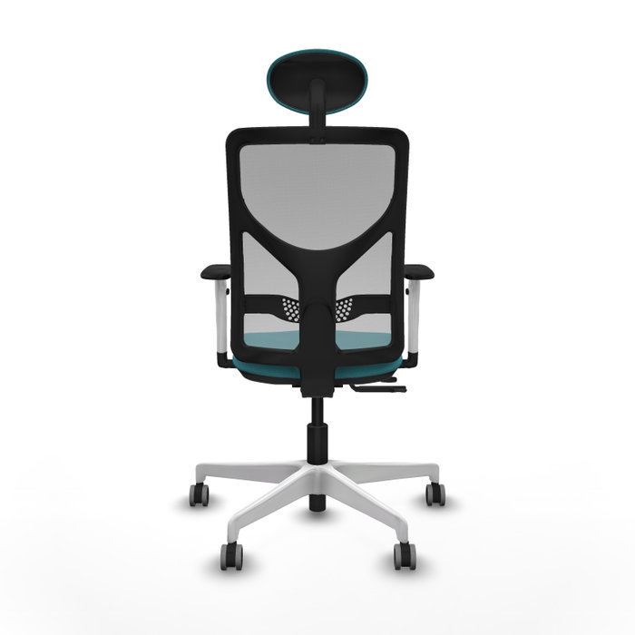 PIQUERAS Y CRESPO Silla de oficina Motilla con mecanismo Sincro/Traslack, Turquesa y Gris