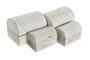 DKD Home Decor Set de 2 Joyeros AYLIA de Mango y Aluminio