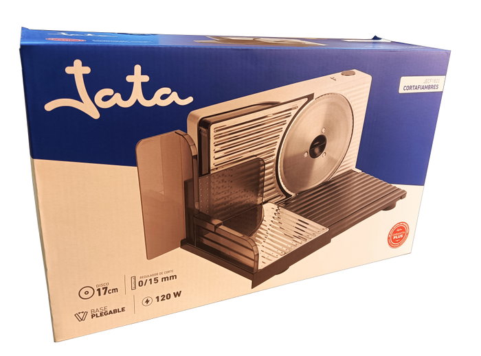 JATA Cortafiambres JECF1820 de 120 W en Acero Inoxidable