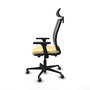 PIQUERAS Y CRESPO Silla de oficina Haches con mecanismo Sincro/Traslack, Crema y Gris