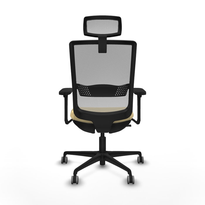 PIQUERAS Y CRESPO Silla de oficina Haches con mecanismo Sincro/Traslack, Crema y Gris PIQUERAS Y CRESPO Silla de oficina Haches con mecanismo Sincro/Traslack, Crema y Gris